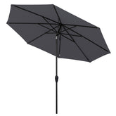 Sekey Sonnenschirm, 330cm Alu Gartenschirm 8-eckiger, mit Kurbel